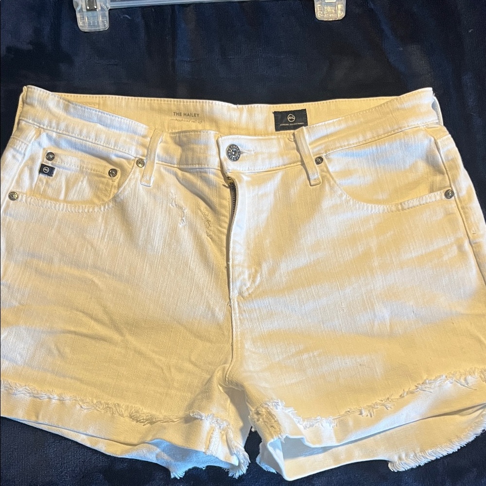 AG Adriano Goldschmied White Jean Shorts